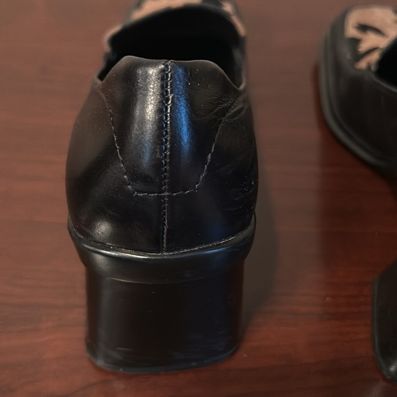 Leather Block Heels with Camel Suede Print! - Picture 7 of 10